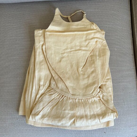 NWOT Reformation Percy Halter Linen Midi Dress Sz2 Parmesan - Picture 6 of 13